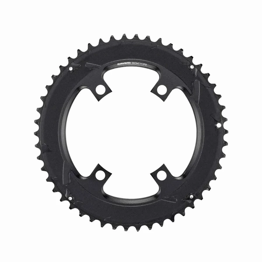 SRAM Black 11-Speed Asymmetric Chainring - High-Performance Bike Crankset (2022 Model)