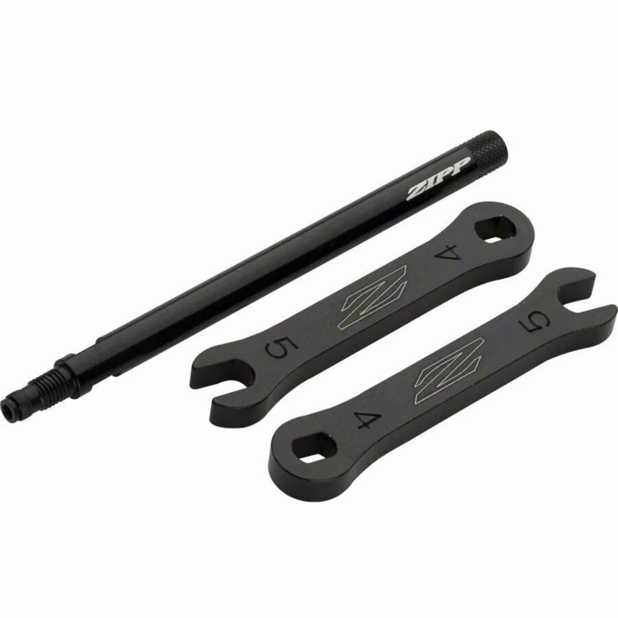 Black Zipp Tangente Aluminum Knurled Valve Extender 2022 - Lightweight Bike Tire Accessory