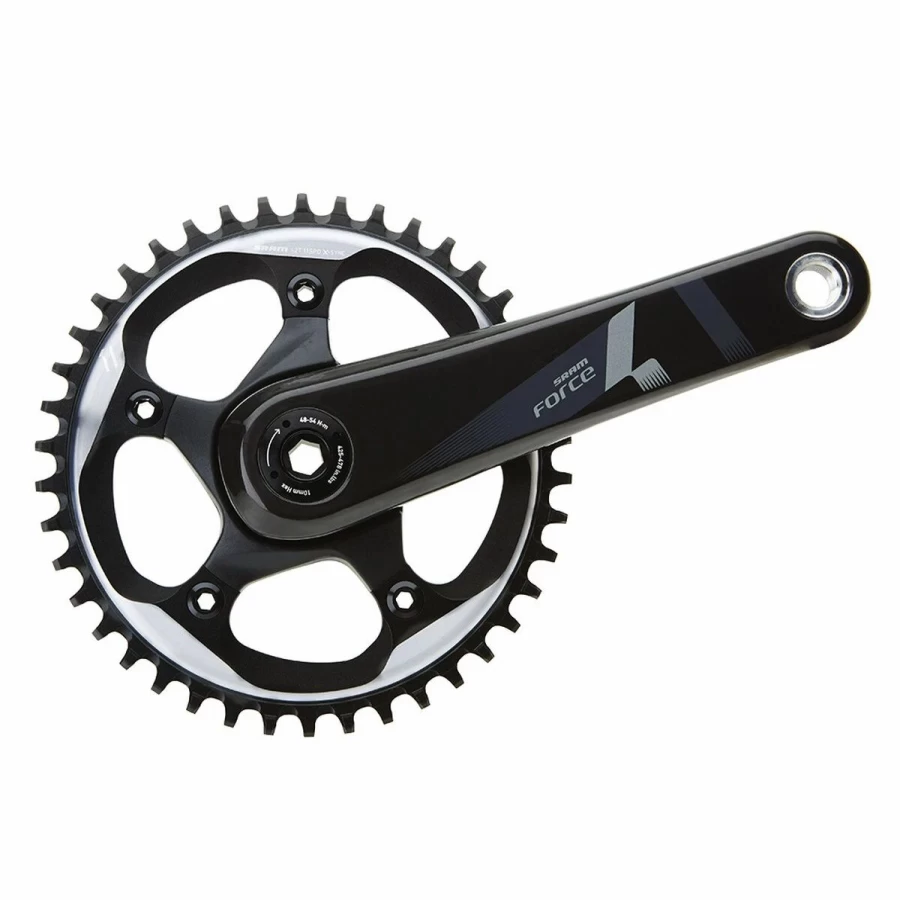 SRAM Force 1 GXP Crankset - 1x11 Speed Bike Crankset - Lightweight Durable Road Crankset - Compatible with GXP Bottom Brackets