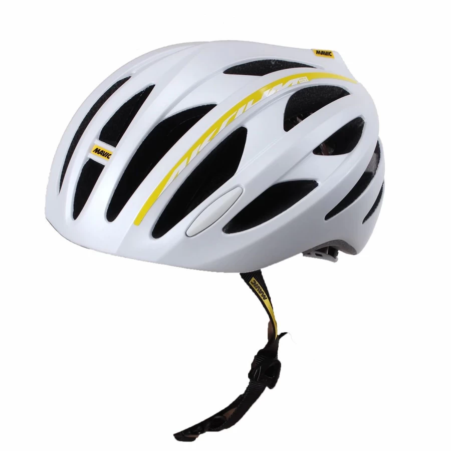 Mavic Aksium Elite Women's Road Bike Helmet - White/Yellow Cycling Safety Gear