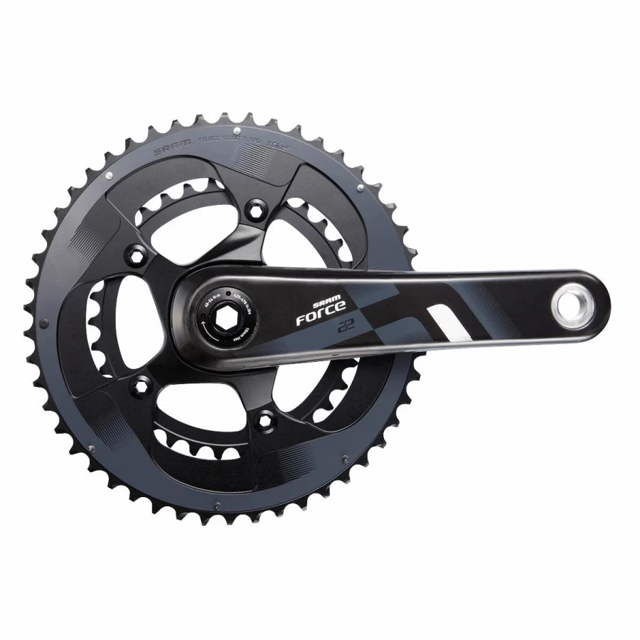 SRAM Force 22-Speed Black Crankset (2022 Model) - High-Performance Road Bike Cranks