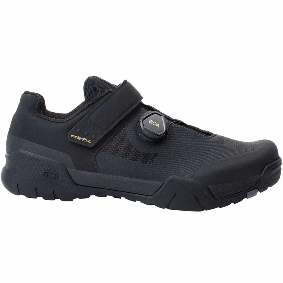 Crank Brothers Mallet E Boa MTB Shoes - Black/Gold/Black | Damaged Packaging | Mountain Bike Cycling Footwear