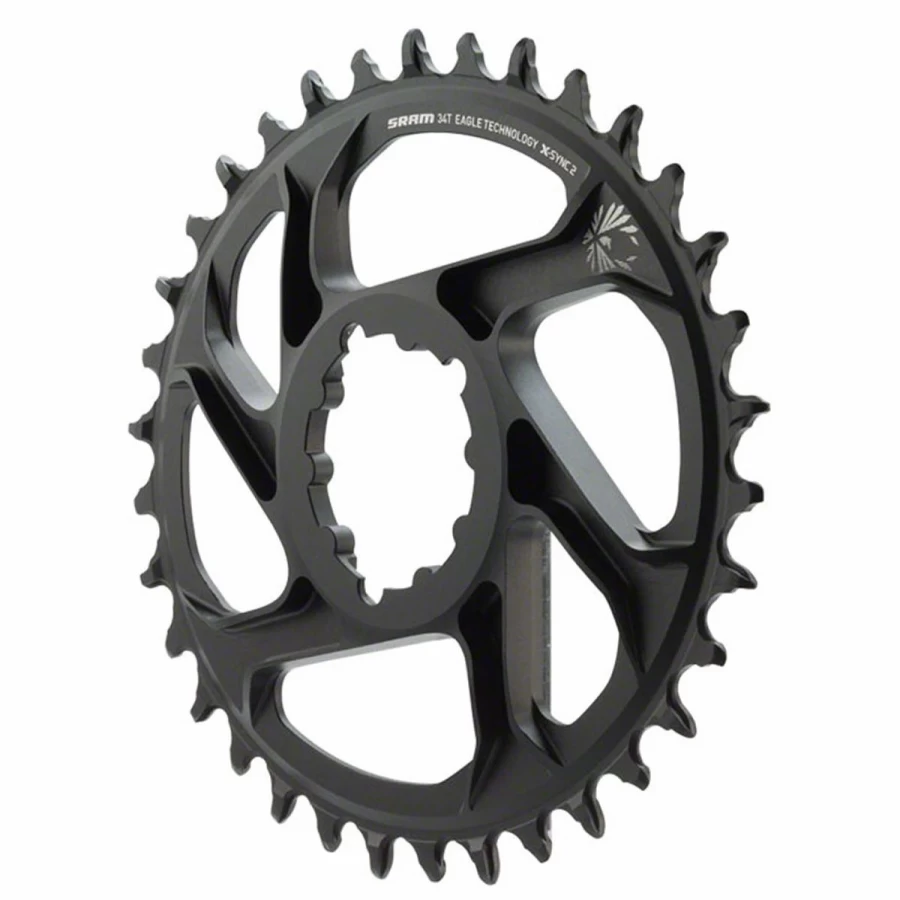 SRAM Eagle X-Sync 2 Oval 12-Speed Chainring - Black (2022) | 1x Drivetrain Compatible | Durable MTB Chainring