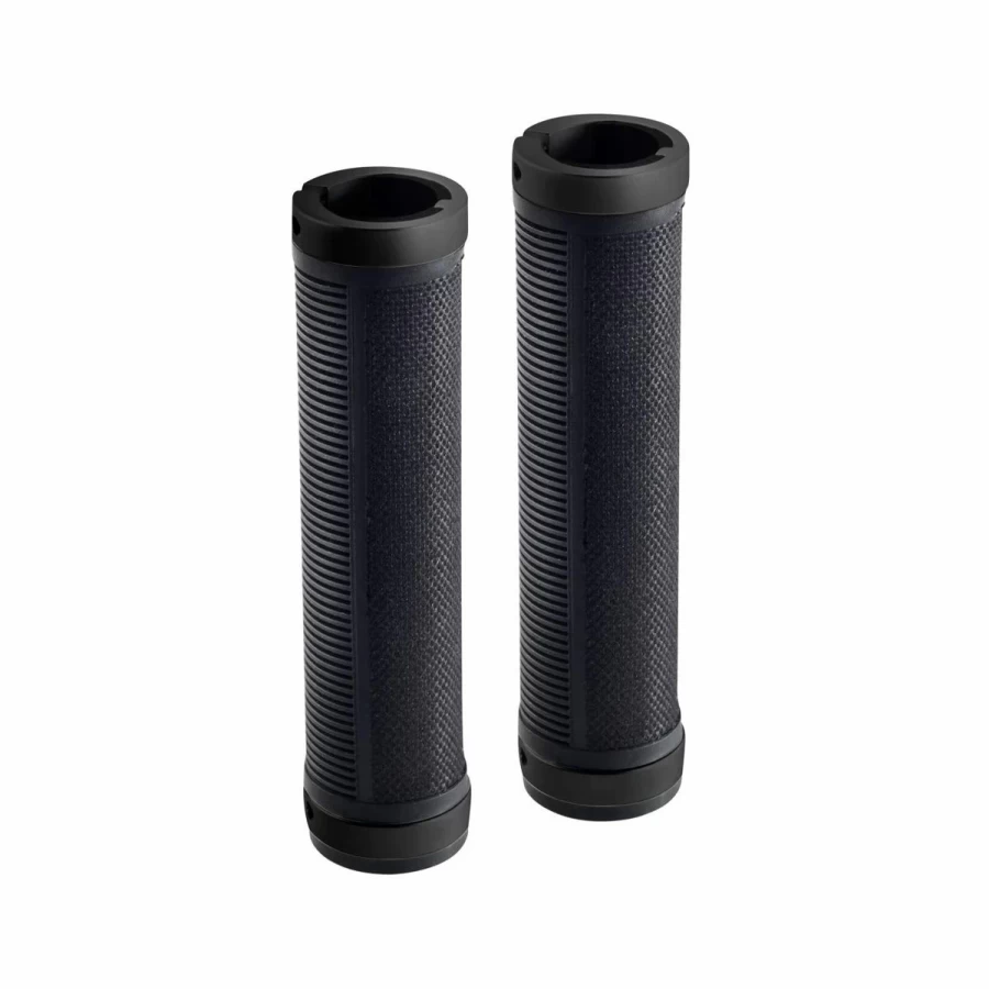 Brooks Cambium All Black Rubber Bike Grips 130mm - Comfort Handlebar Grips for Cycling (Damaged Packaging)