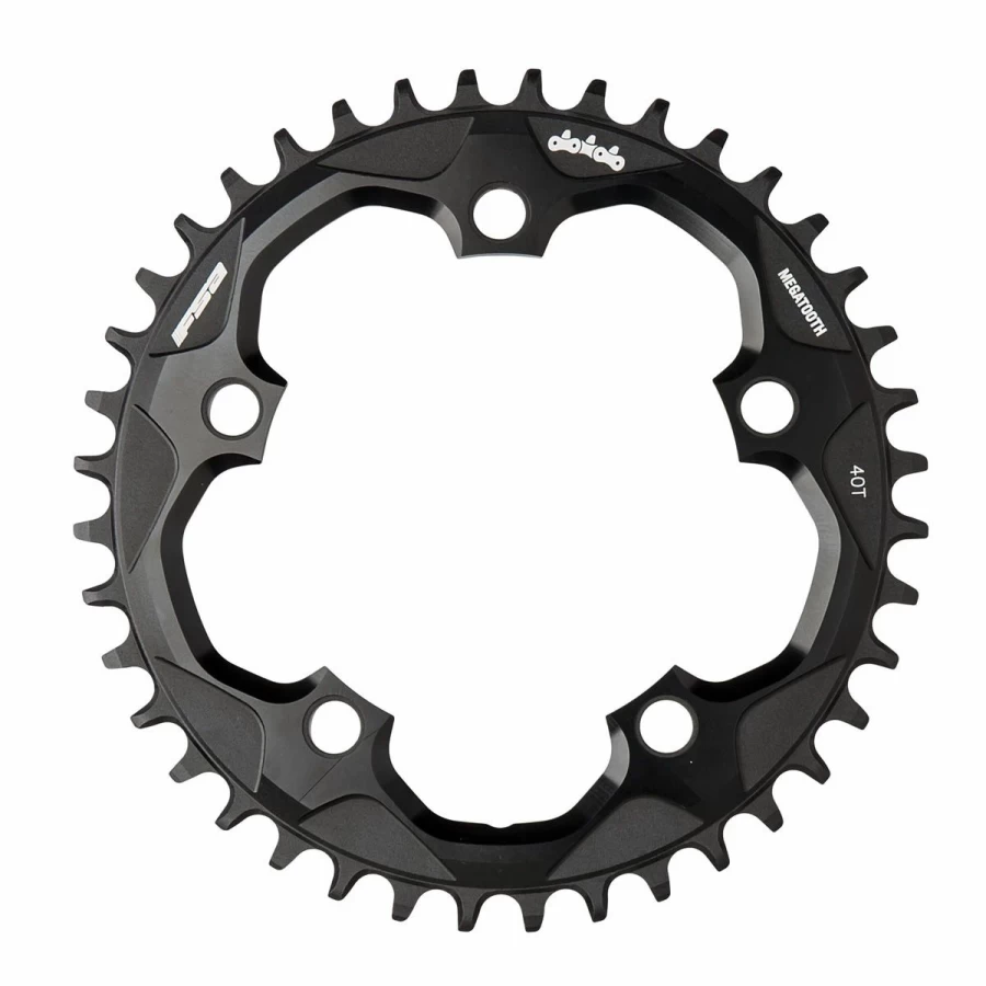Black FSA Megatooth Chainring - High-Performance Bicycle Chainring for Enhanced Durability