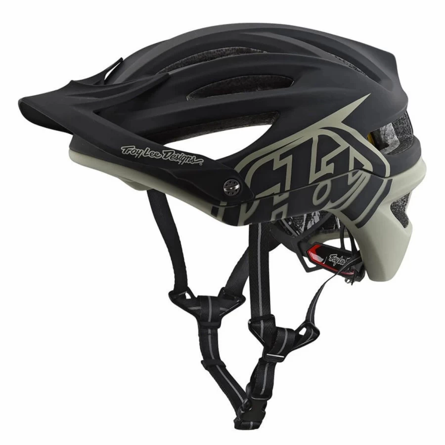 Troy Lee Designs A2 MIPS Bike Helmet - Decoy Black Cycling Helmet for Mountain & Road Biking