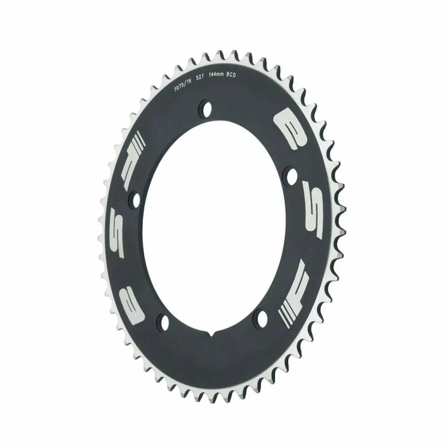 144mm 50T Black 1/2" x 1/8" Track Bicycle Chainring for Single Speed and Fixed Gear Bikes