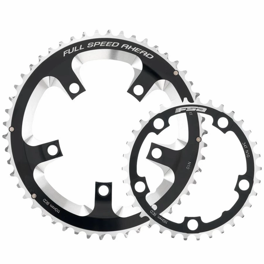 Super Absorbent 10/11-Speed Road Bike Chainring 110BCD Black for Enhanced Performance
