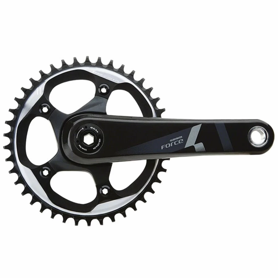 SRAM Force 1 Crankset 2022 - DUB Spindle, 1x Chainring, Lightweight Carbon Fiber, 110 BCD, Road Bike Compatible