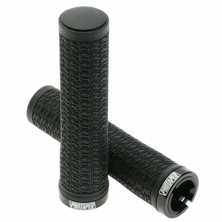 Protaper Single Lock MTB Grips - Black Meat Hammer Design for Enhanced Grip and Control