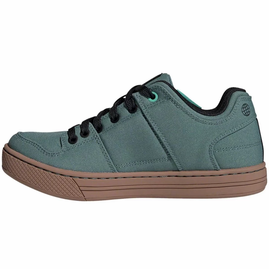 Five Ten Freerider Canvas Women's MTB Shoes - Hazy Emerald/Core Black/Acid Mint | Durable Mountain Biking Footwear
