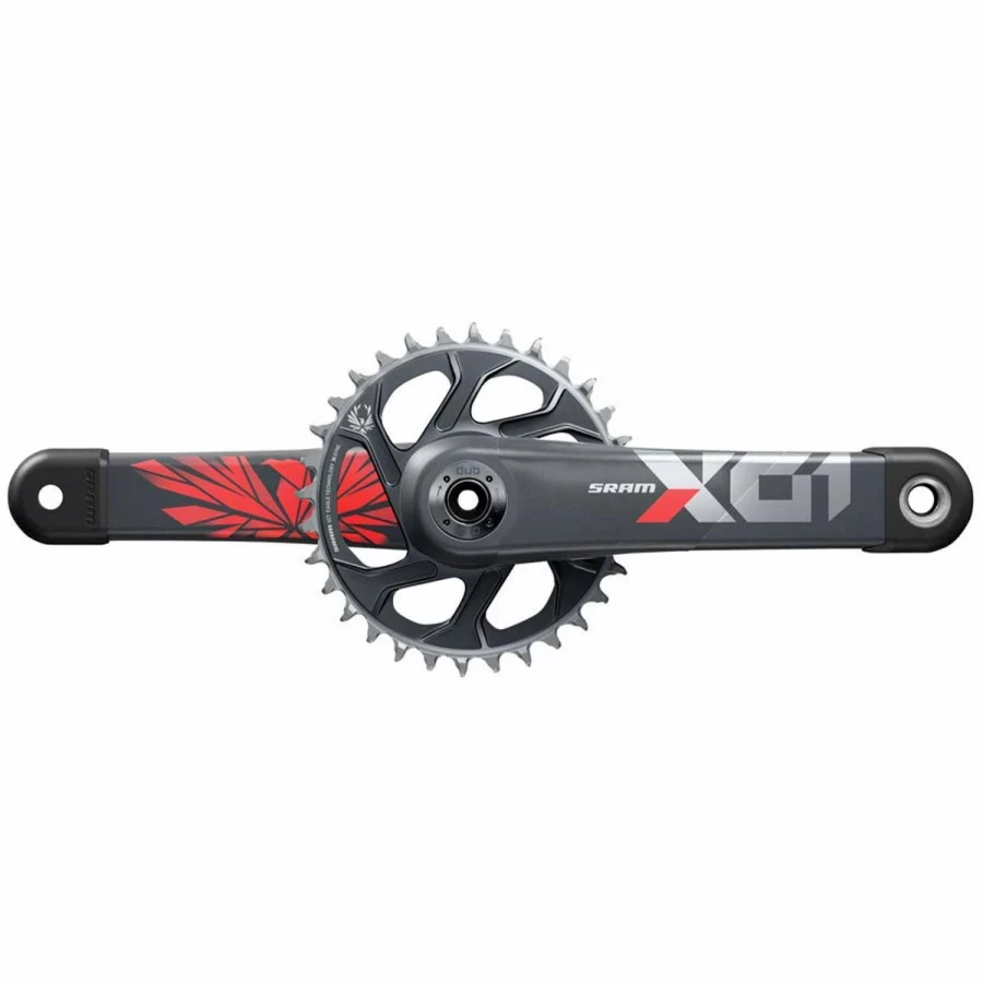 SRAM X01 Eagle Boost Crankset - Lunar/Oxy Red | High-Performance MTB Crankset