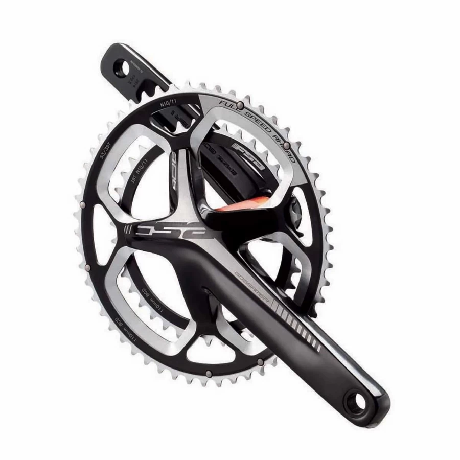 Black FSA Gossamer Pro ABS Double 386Evo Road Bike Crankset