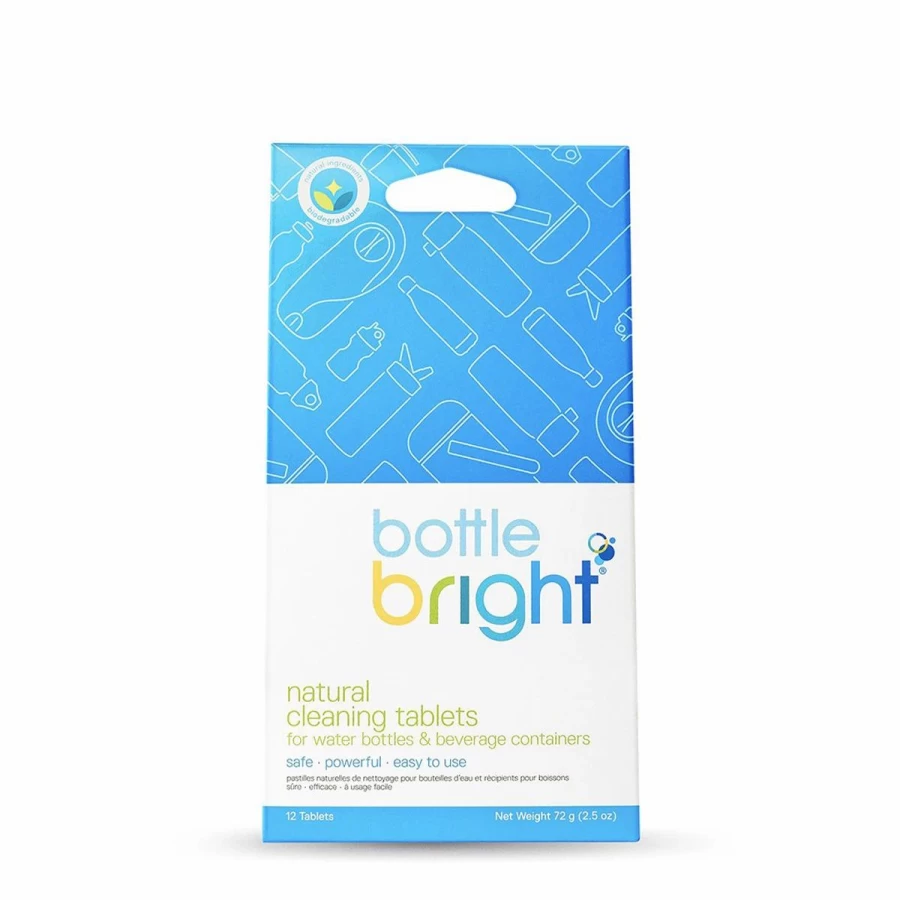 Hydrapak Bottle Bright Cleaning Tablets - White, Effervescent Water Bottle Cleaner for Stain & Odor Removal
