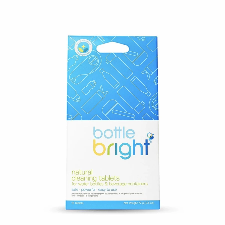 Hydrapak Bottle Bright Cleaning Tablets - White, Effervescent Water Bottle Cleaner for Stain & Odor Removal