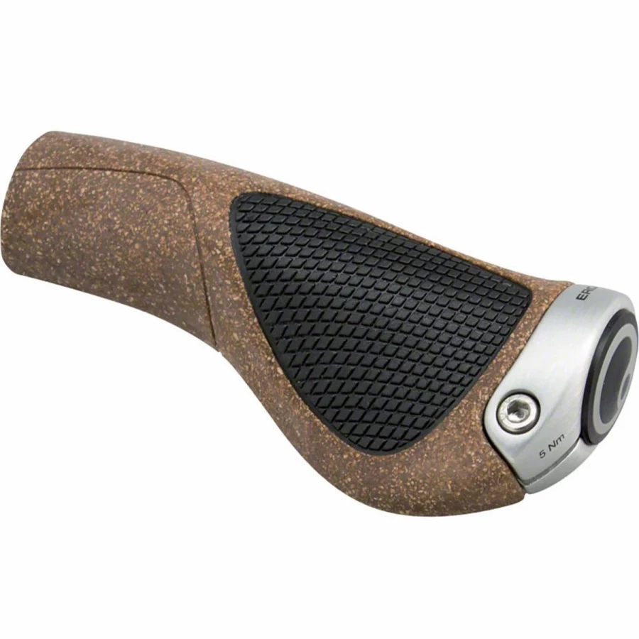 Ergon GP1 Biokork Grips - Black Ergonomic Handlebar Grips for Comfort and Performance