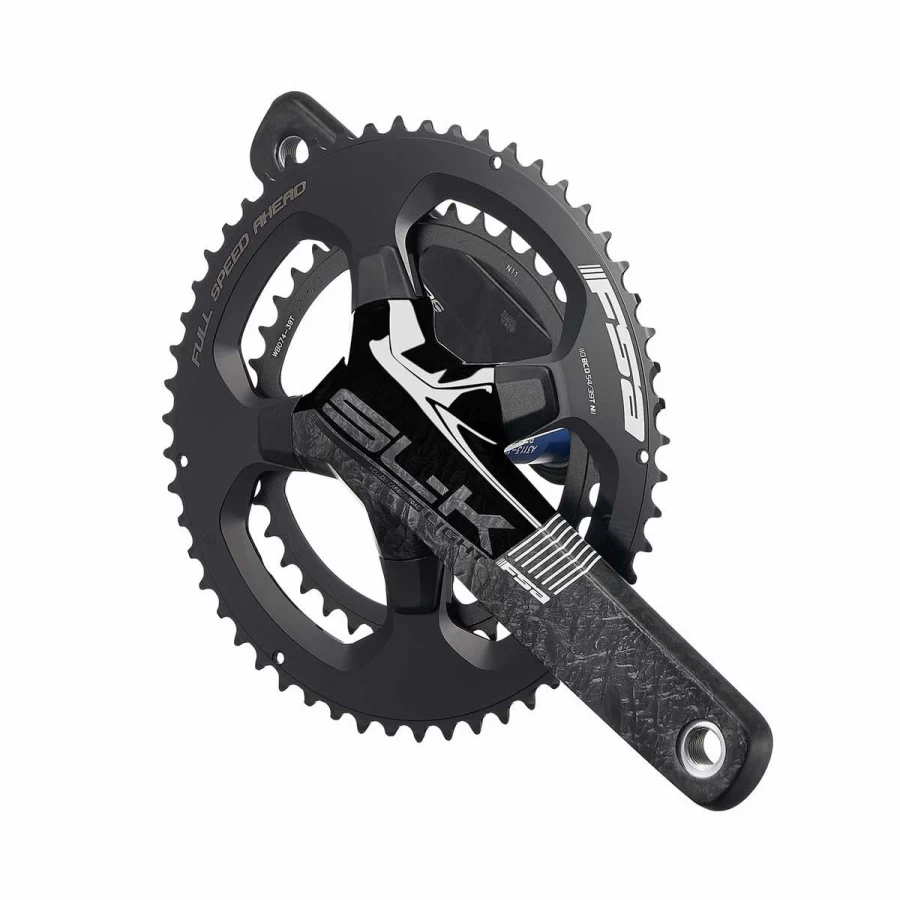 Black FSA SL-K Light ABS Double 386EVO Road Bike Crankset