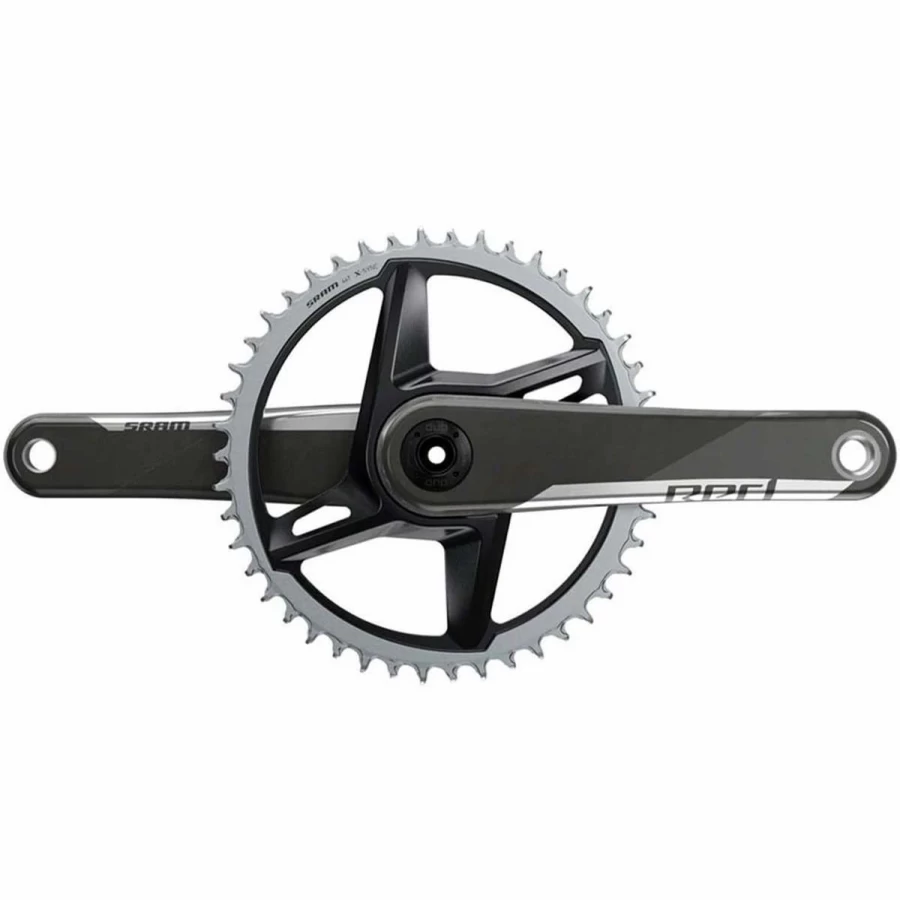 SRAM RED 1 AXS Crankset - Natural Carbon Fiber, DUB Spindle, 1x Road Bike Chainset