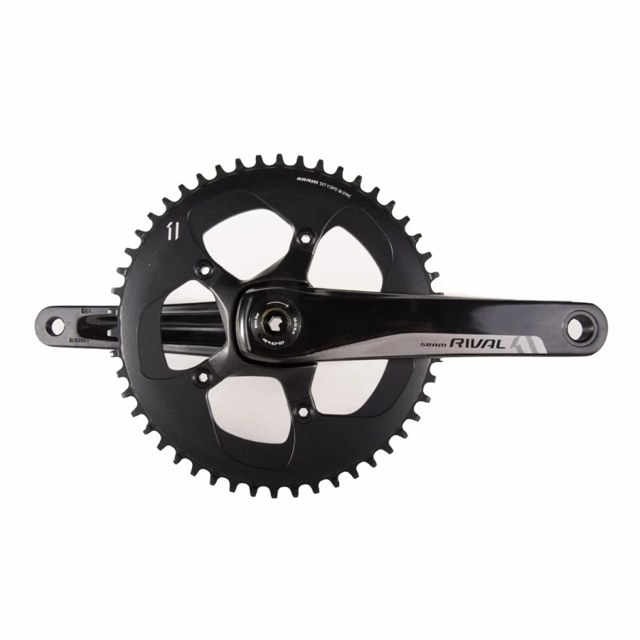 SRAM Rival 1 Crankset - Black, 1x11 Speed, Lightweight Durable Chainring, Road Bike Components
