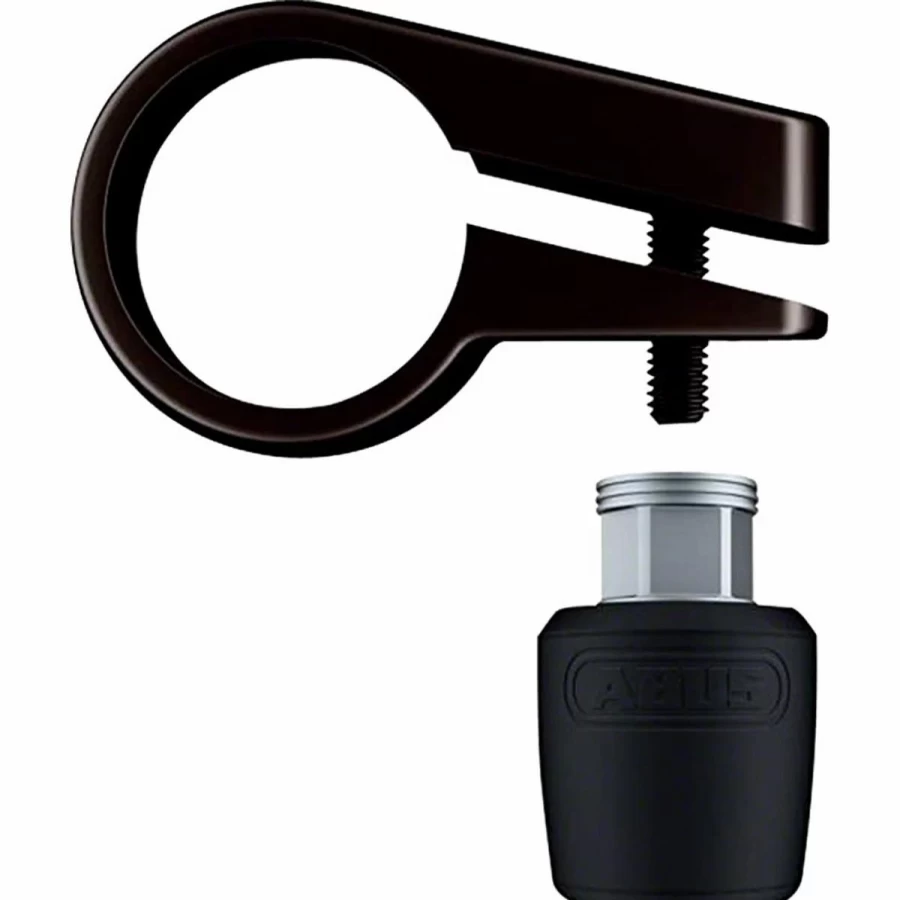 Abus Silver Seatpost Clamp Lock 28.6mm Diameter for Bicycle Saddle/Post - Nutfix Model (Damaged Packaging)